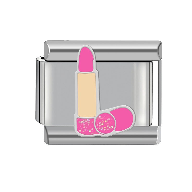 Wholesale Italian Charm Bracelet Heart Shape Stainless Steel Bracelet 9mm DIY Pattern Free Stitching Detachable Composable Bracelet ACC-BT-JL007