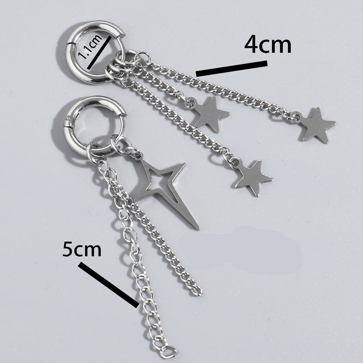 Wholesale Vintage Metal Tassel Star Cross Earrings