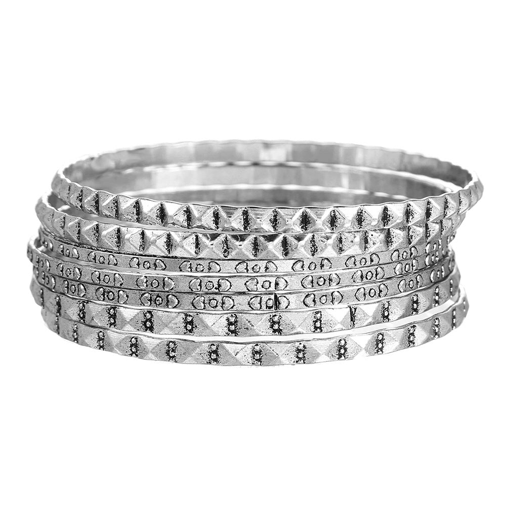 Wholesale Set of 12 Bracelets Set Cross-Border Jewelry Bohemian Style Multi-Layer Alloy Bracelets