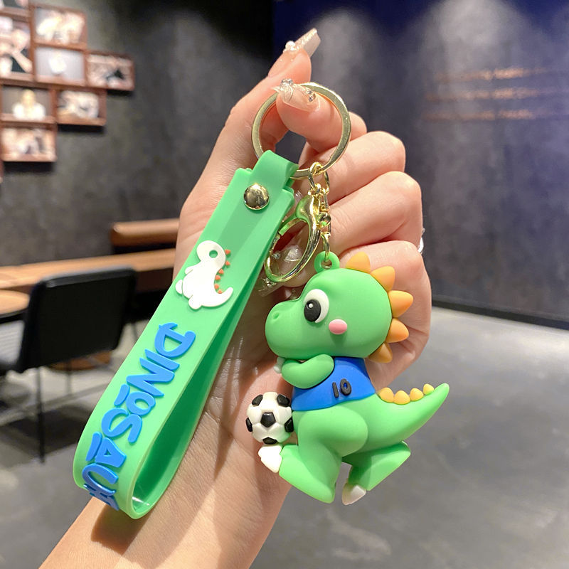 Wholesale Cute Cartoon PVC Keychain Dinosaur Pendant