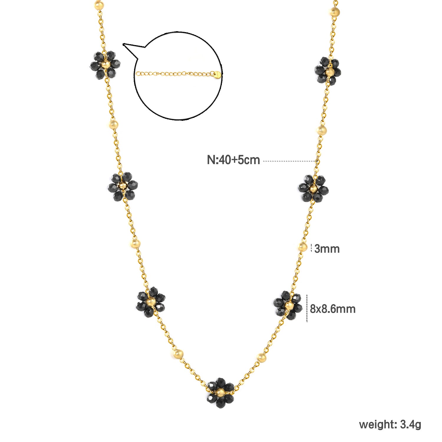 Wholesale Stainless Steel Colorful Pearl and Flower Clavicle Necklace