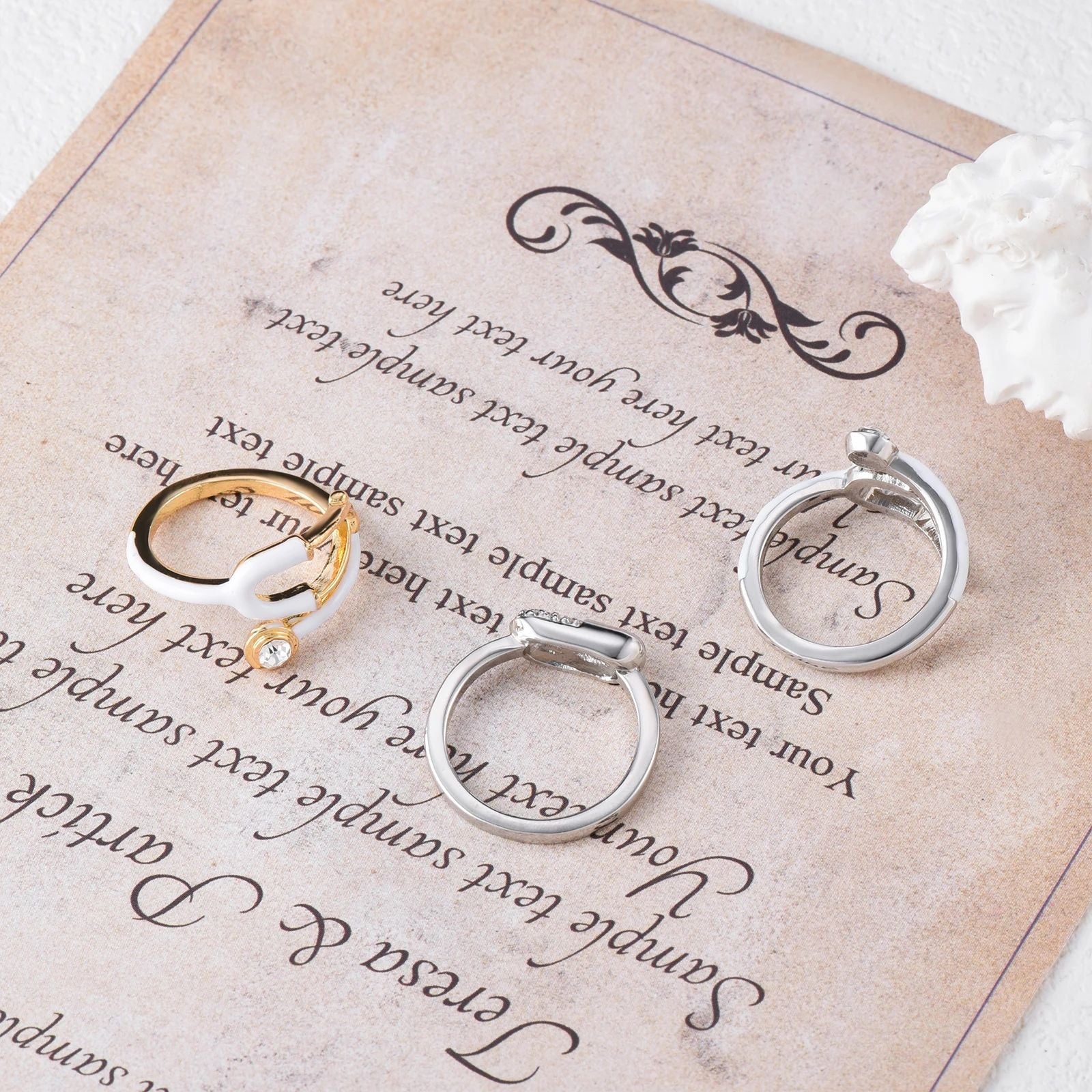 Wholesale  medical stethoscope ring DIY medical equipment hand jewelry