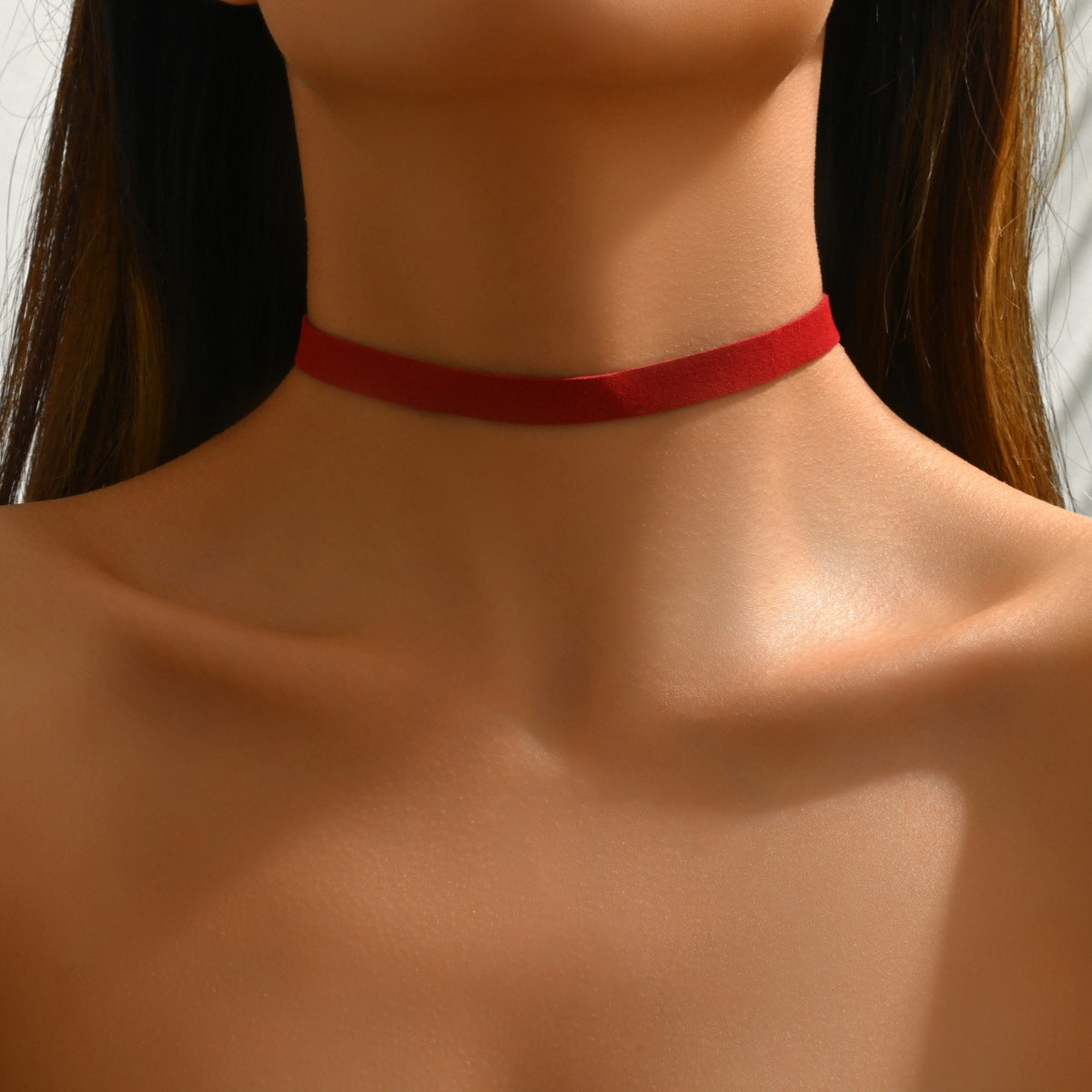 Wholesale Red Single Layer Collar Christmas Necklace