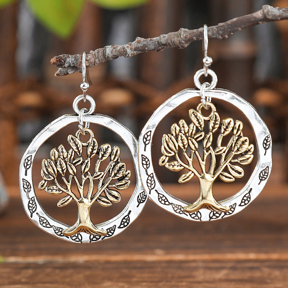 Wholesale Alloy Ethnic Bohemian Earrings Vintage Distressed Style Jewelry for Everyday Wear