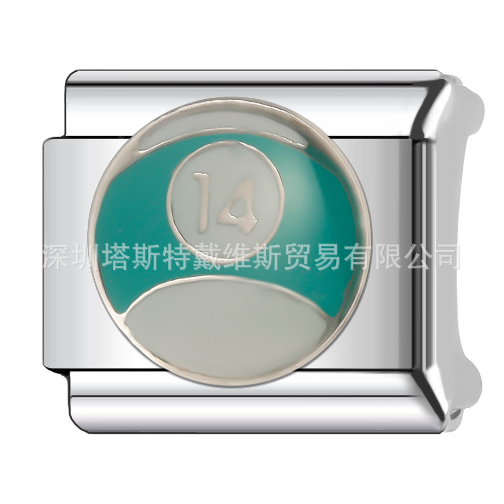 Wholesale 9mm Italian Charm Starter Bracelets DIY square Single Section Creative Stainless Steel Composable Bracelet