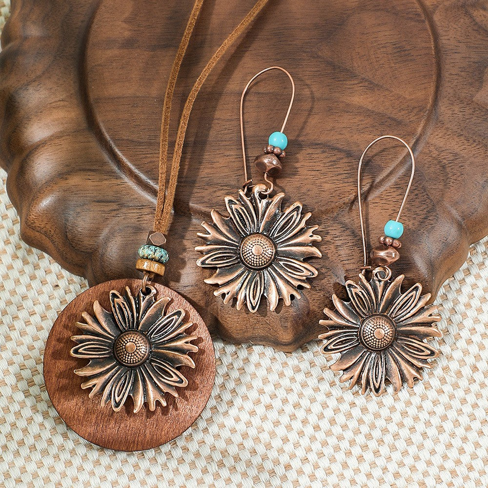 Wholesale Alloy Bohemian Handmade Braided Tassel Earrings Retro Ethnic Style Fashion Accessory