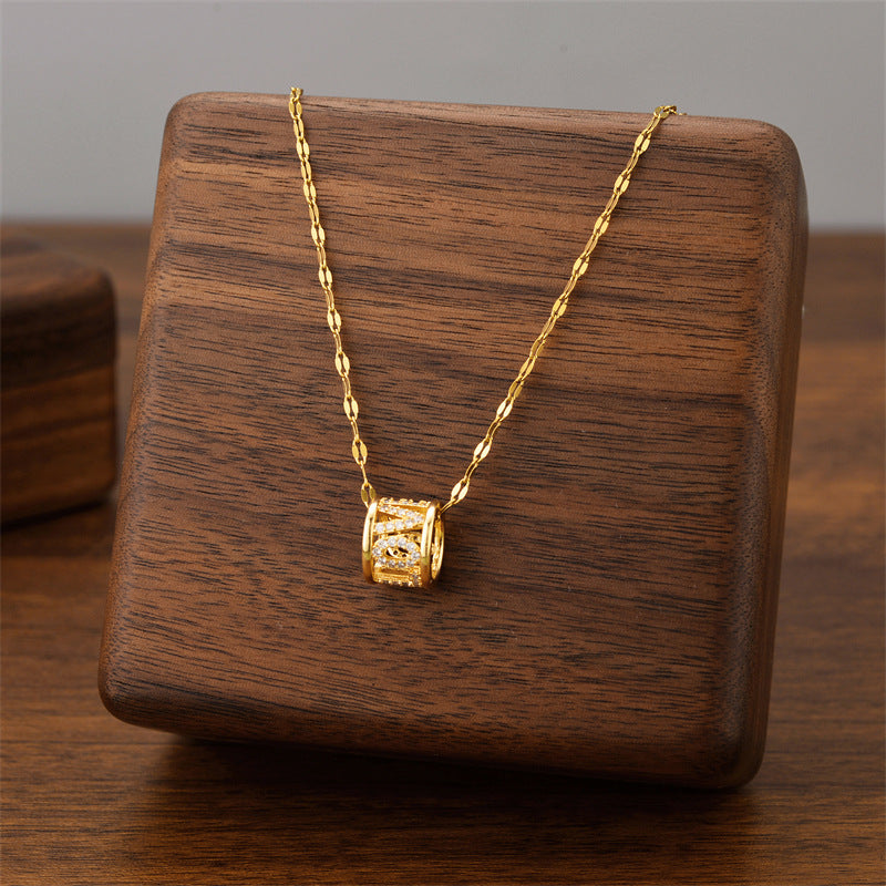 Wholesale Light Luxury Titanium Steel Necklace ACC-NE-Quanx007