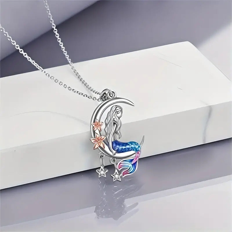 Wholesale mermaid star multi-color necklace