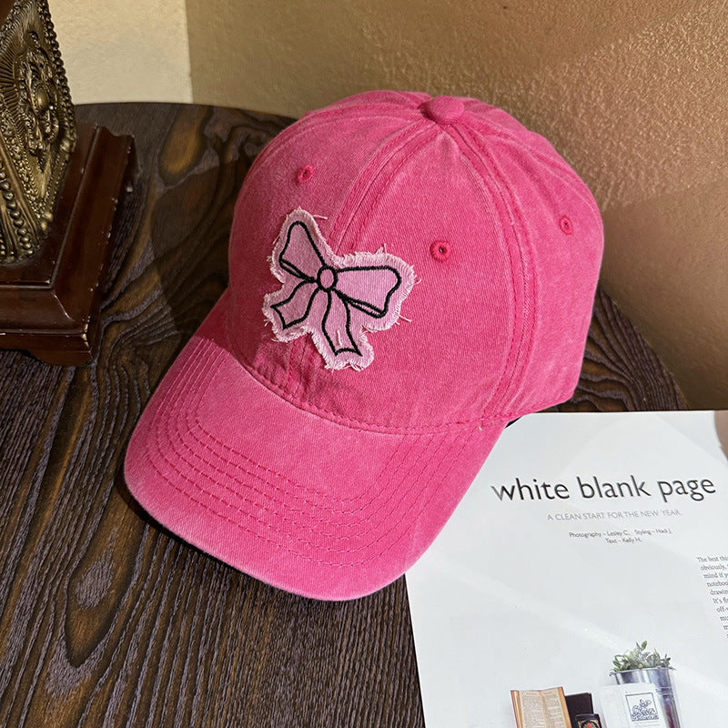 Wholesale  Fashion Bow Baseball Cap  Casual All-match Big Head Cap