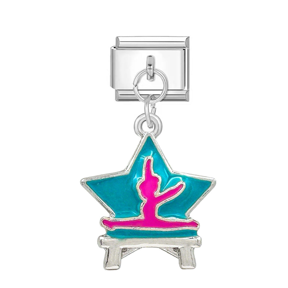 Wholesale  Italian Charm Bracelet 9mm DIY Star Cloud Series Creative Stainless Steel Composable Bracelet