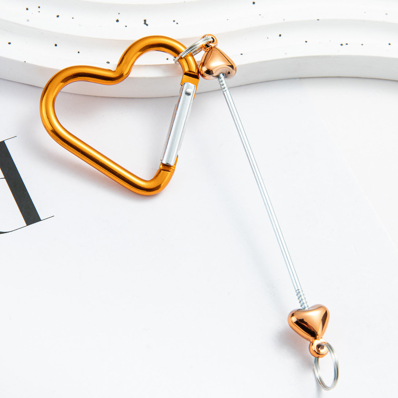 Wholesale DIY Love Beaded Mountaineering Buckle Metal Hook Keychains