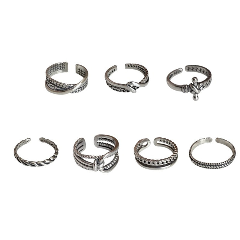 Wholesale Vintage Double Line Ring Open Ring ACC-RS-YaoFeng009