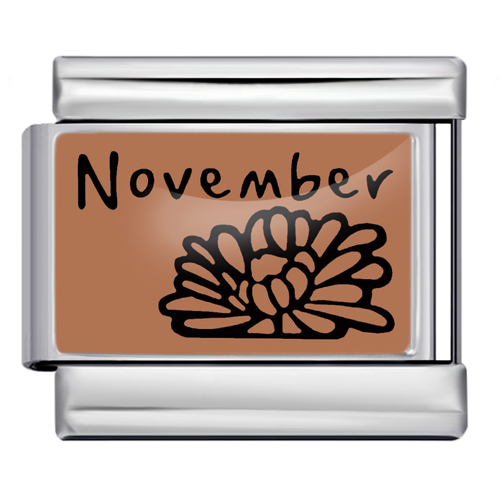 Wholesale  Italian Modular December Floral Series DIY Bracelet