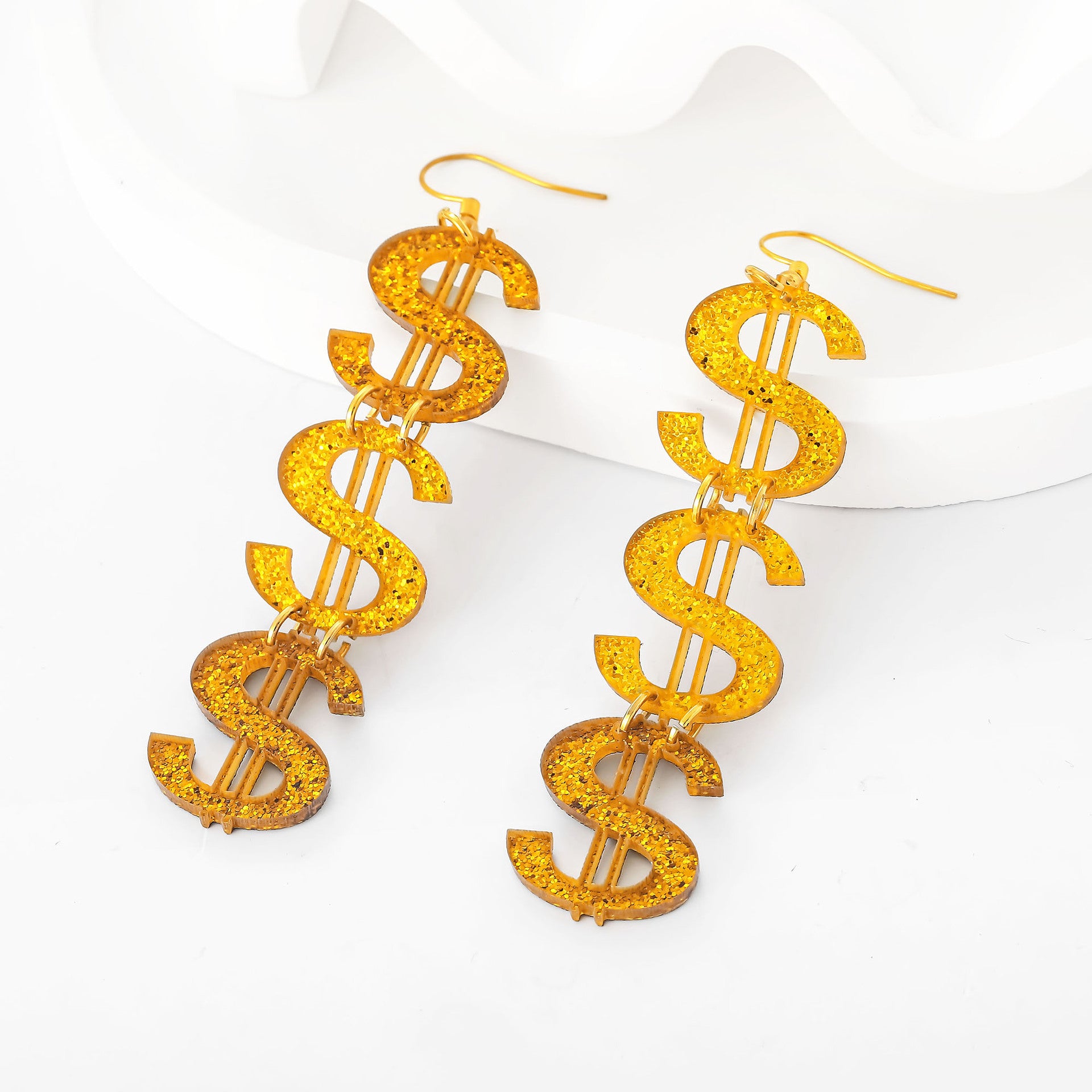 Wholesale Environmentally friendly acrylic dollar earrings