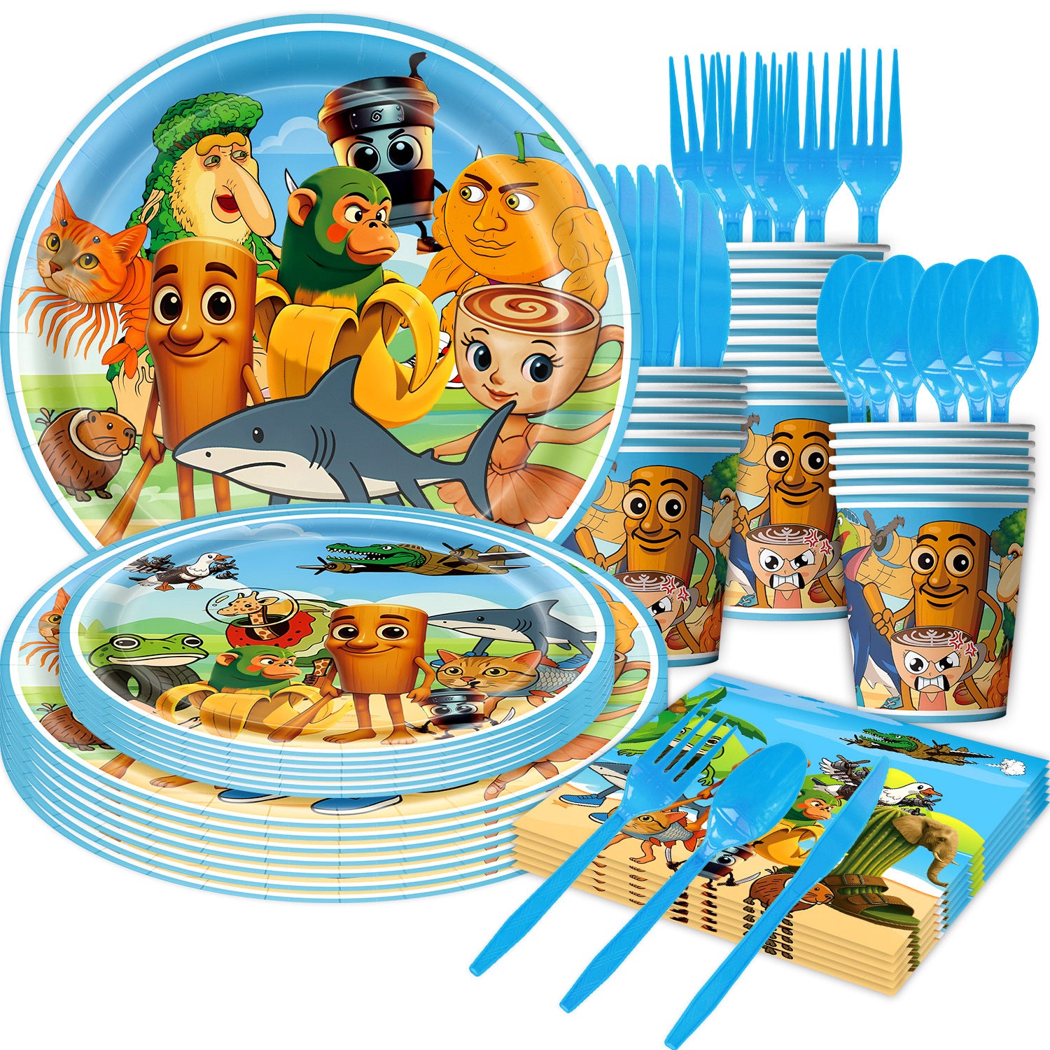 Wholesale Themed birthday party disposable tableware
