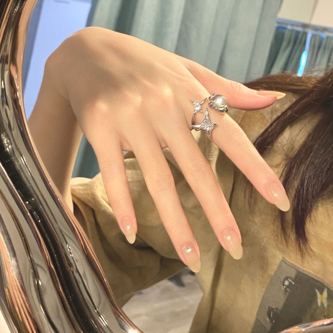 Wholesale  Women's Simple Moonstone Forefinger Open Ring