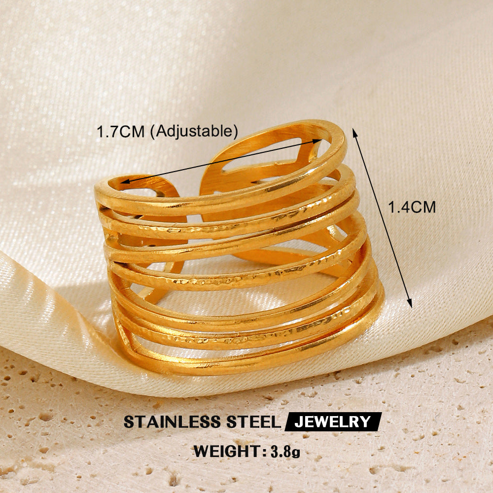 Wholesale stainless steel heart open ring