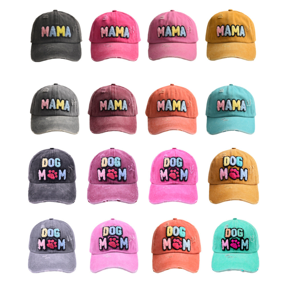 Wholesale DOG MAMA Embroidered Cotton Baseball Hat ACC-HT-WenRan002