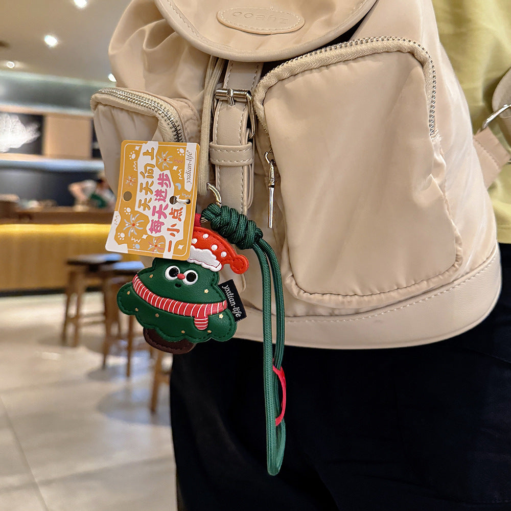 Wholesale Cute Cartoon  Leather Keychain Christmas Decorative Gift For Everyday Use
