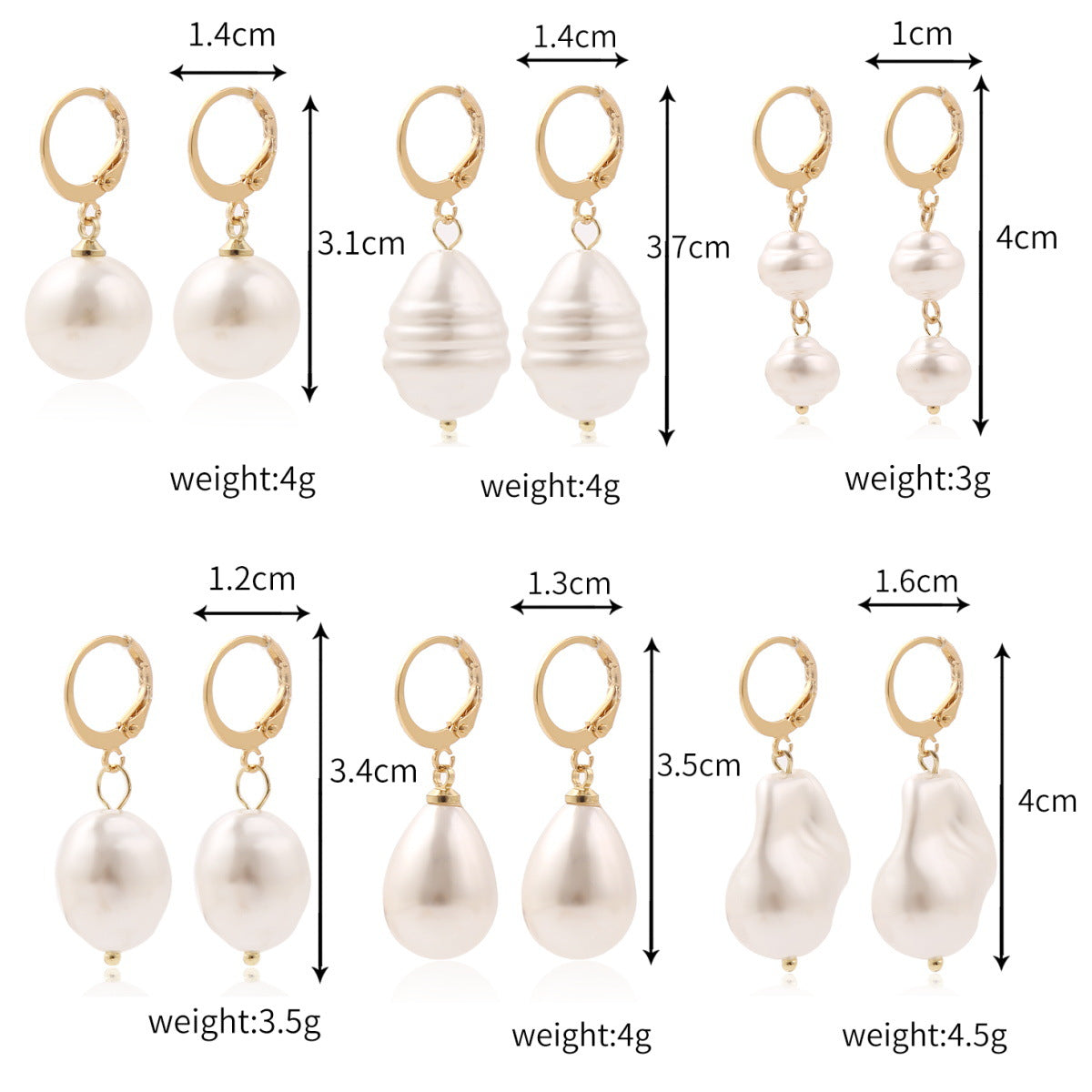 Wholesale  Animal Love Earrings Pearl Macaron Butterfly Earrings Set
