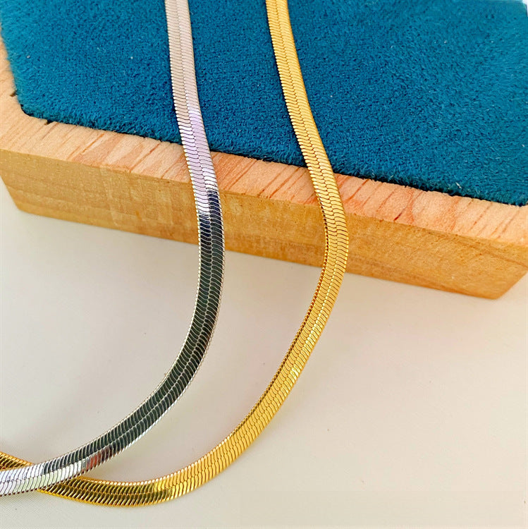 Wholesale Light Luxury Snake Bone Chain Titanium Steel Necklace