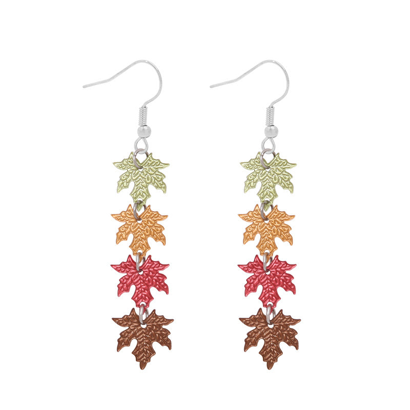 Wholesale Cartoon Alloy Oil Drop Thanksgiving Pumpkin Earrings ACC-ES-Bingl001