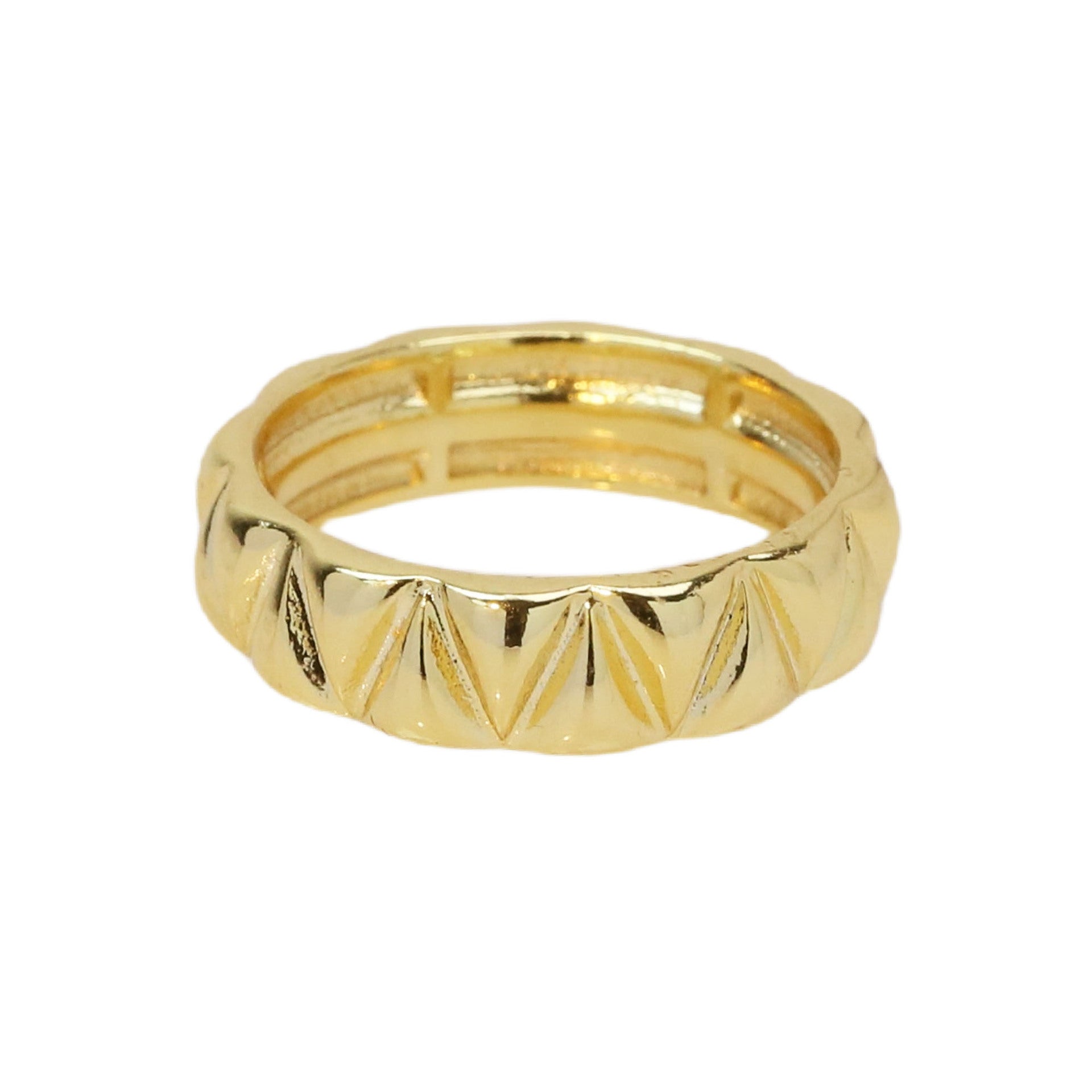 Wholesale 18K Gold Brass Geometric Glaze Comma Ring