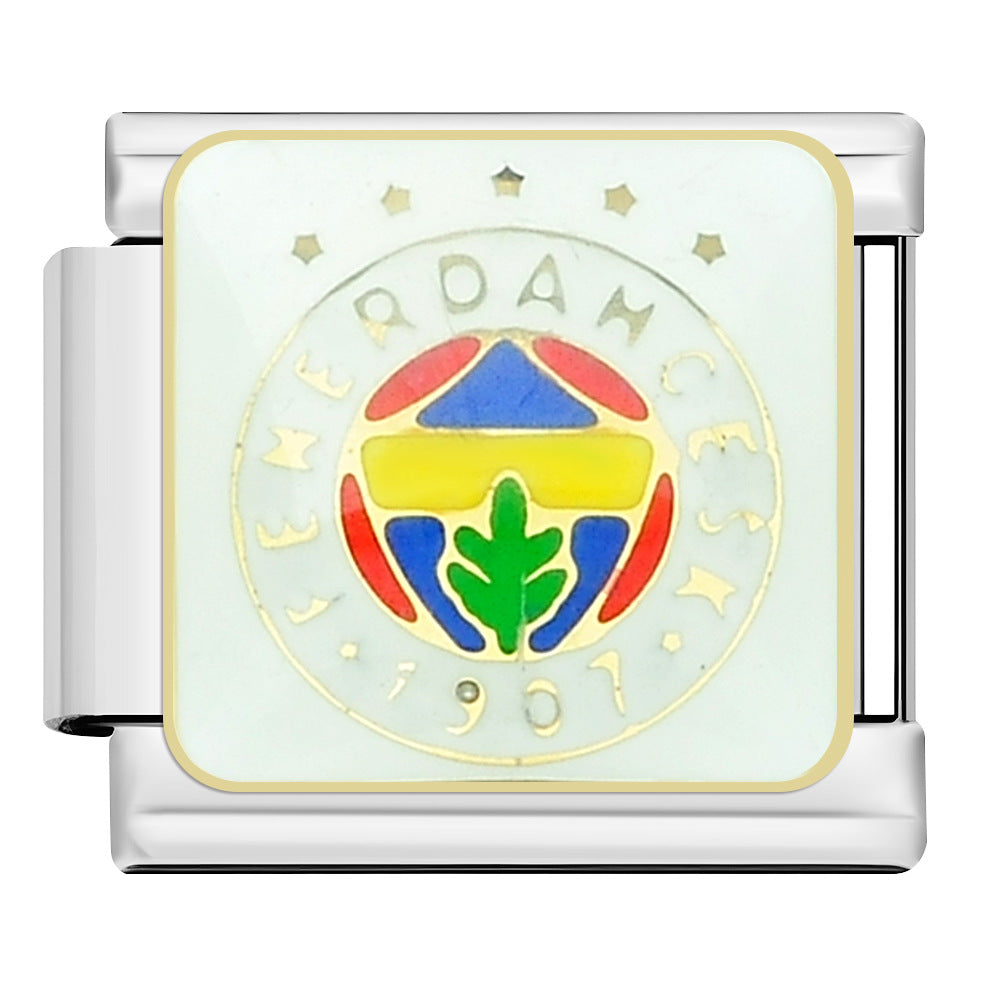 Wholesale 9mm Italian Charm Starter Bracelets DIY square Single Section Creative Stainless Steel Composable Bracelet