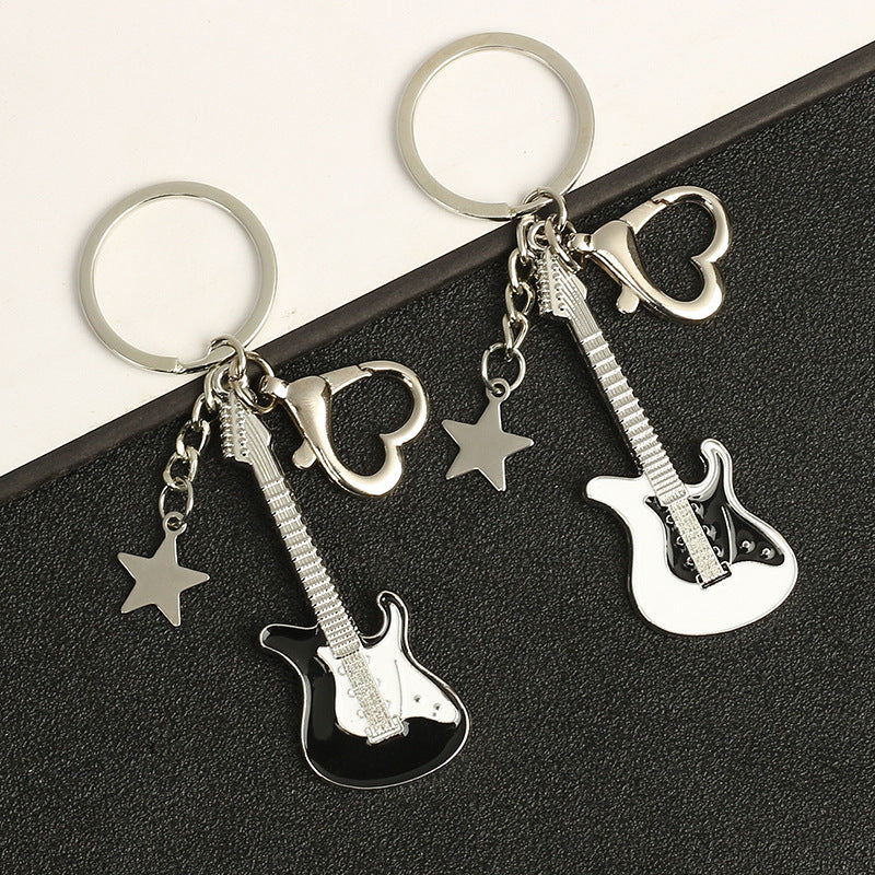 Wholesale Zinc Alloy Metal Enamel Guitar Keychains ACC-KC-MengOu002
