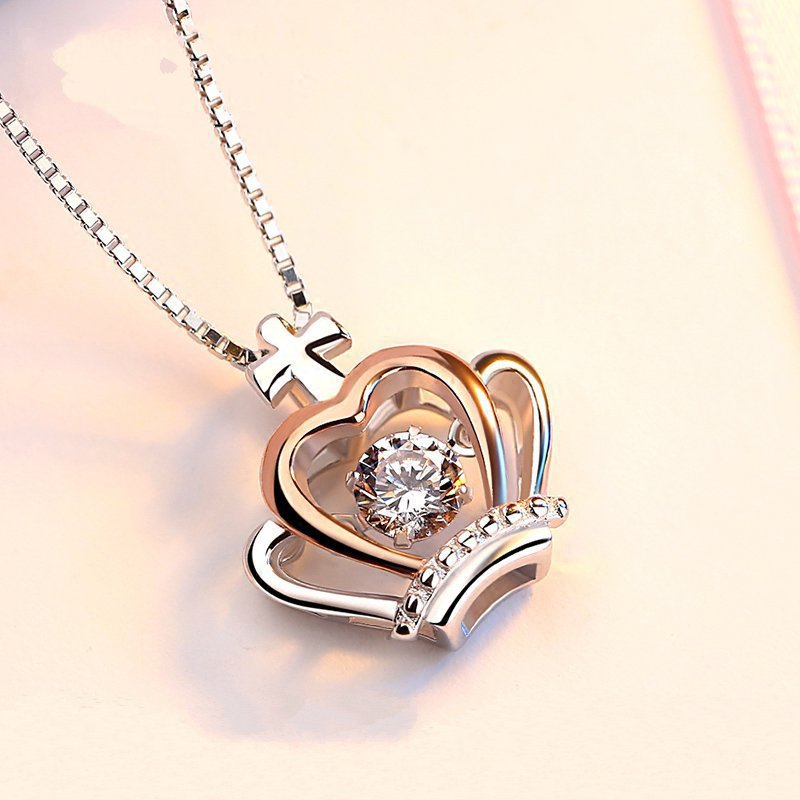 Wholesale 925 Silver Plated Necklace Clavicle Chain Simple Pendant ACC-NE-JRD003