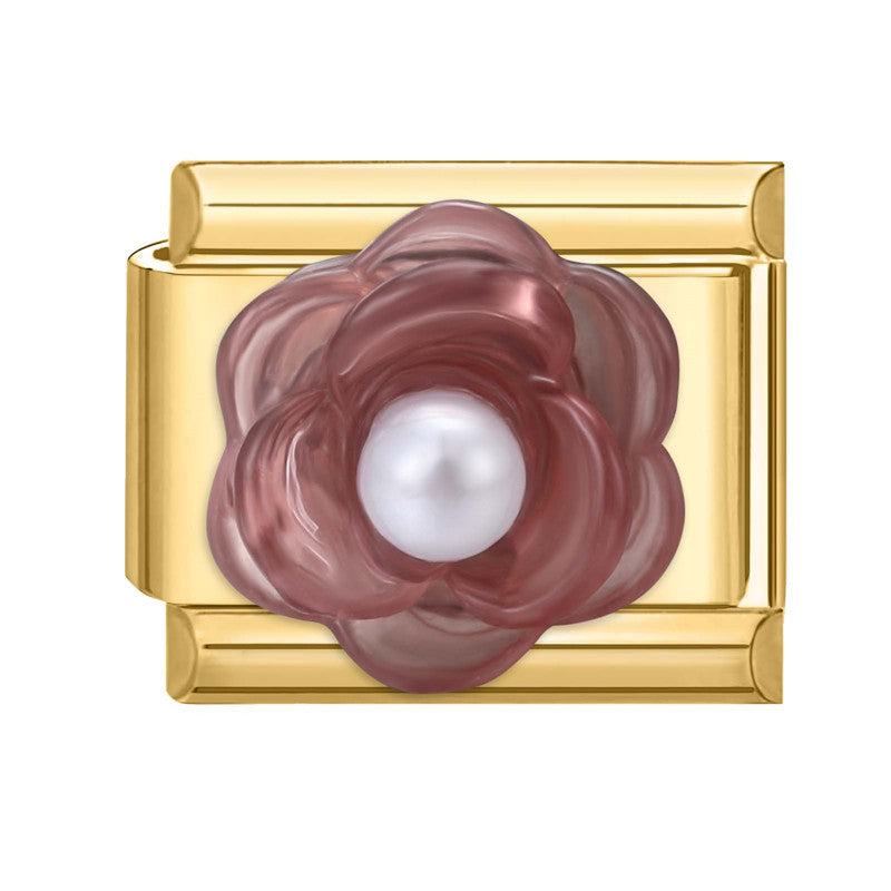 Wholesale Italian Charm Bracelet 9mm DIY Splicing Flower Stainless Steel Composable Bracelet