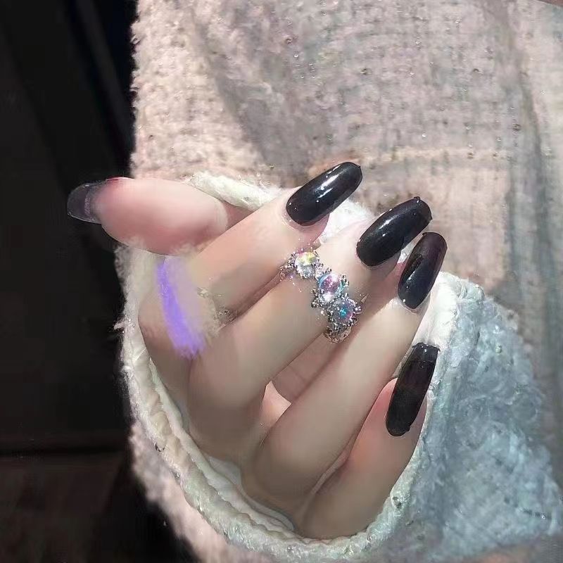 Wholesale Alloy Plated Irregular Open Ring With Zircon And Cat S Eye Moonstone Geometric Design Chic Jewelry Accessory For Women