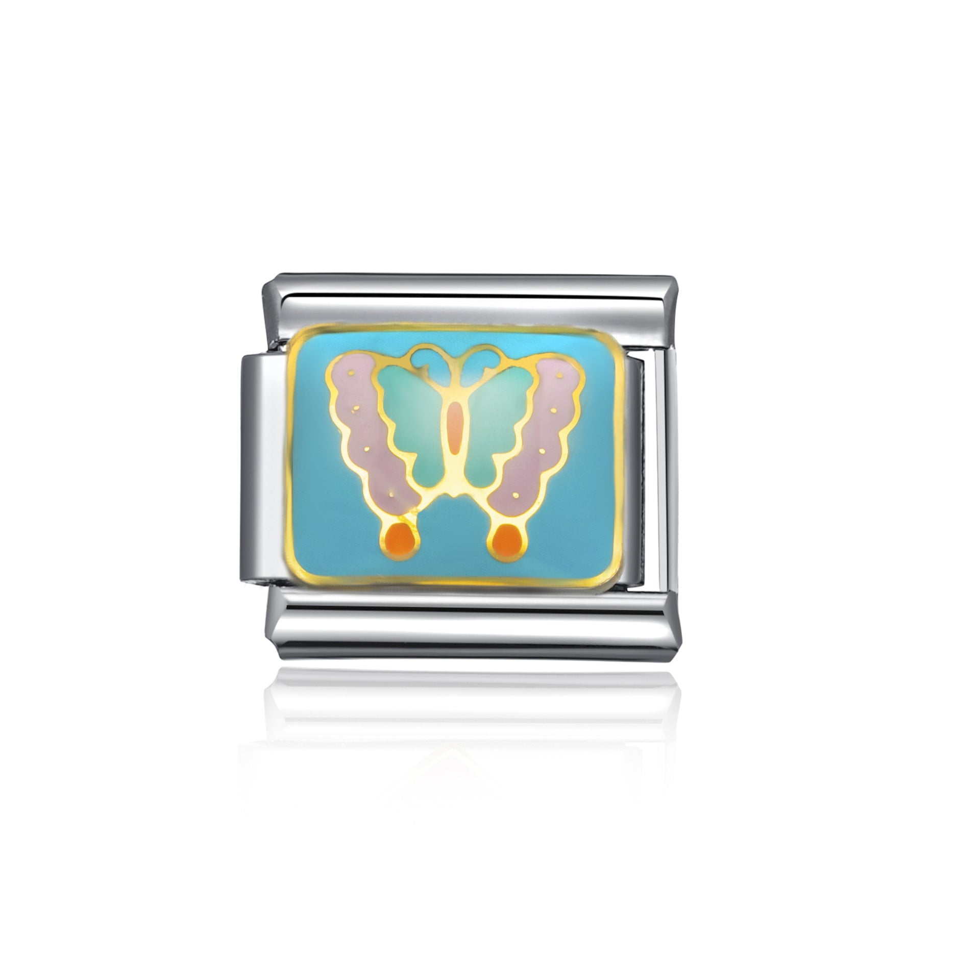 Wholesale Italian Charm Bracelet 9mm DIY Splicing Letter Festoon Stainless Steel Composable Bracelet