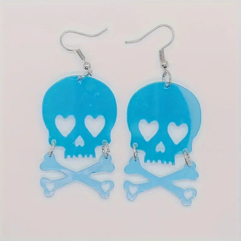 Wholesale Halloween Skull Acrylic Earrings ACC-ES-AnDao024