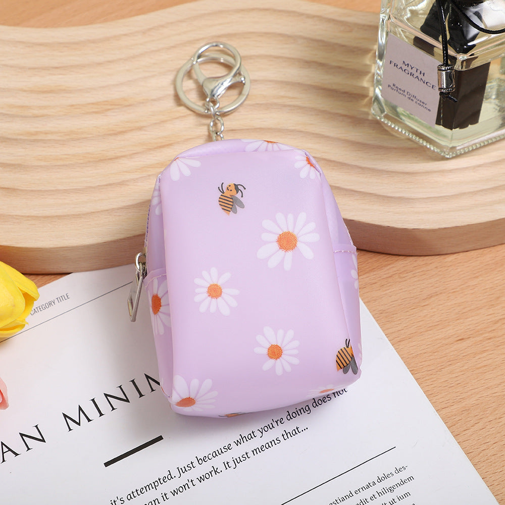 Wholesale Daisy Mini PU Coin Purse Keychain Keychain Wallet ACC-KC-GuoRan007