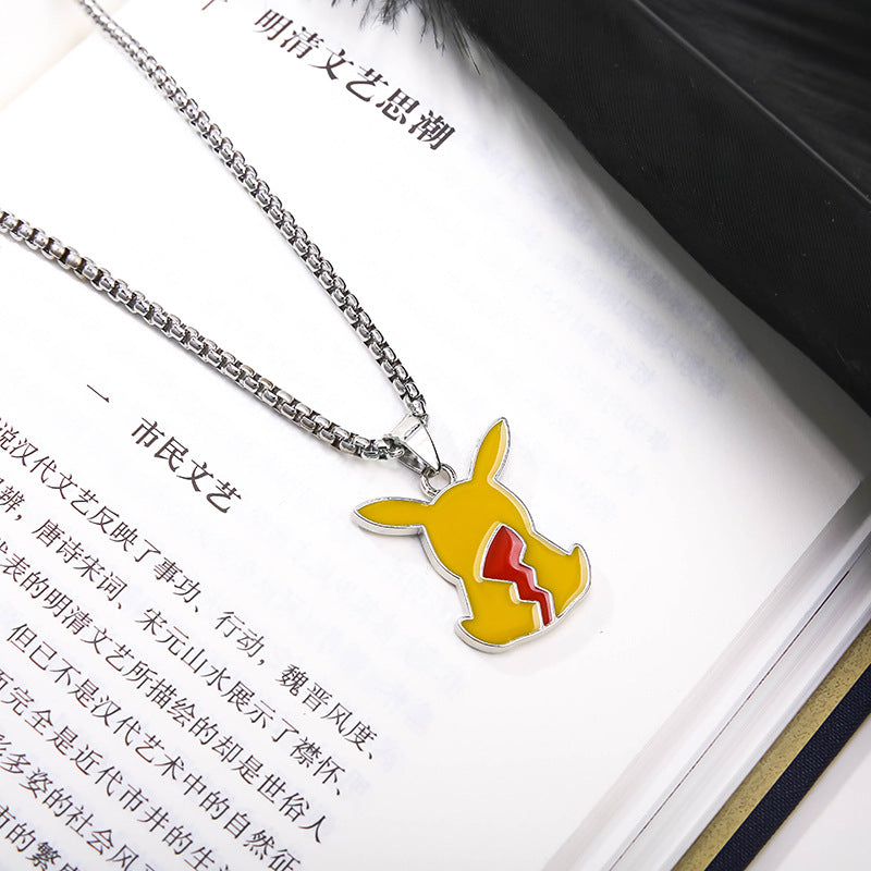 Wholesale Mermaid Glossy Fishtail Gold Cartoon Necklace ACC-NE-BYJY008