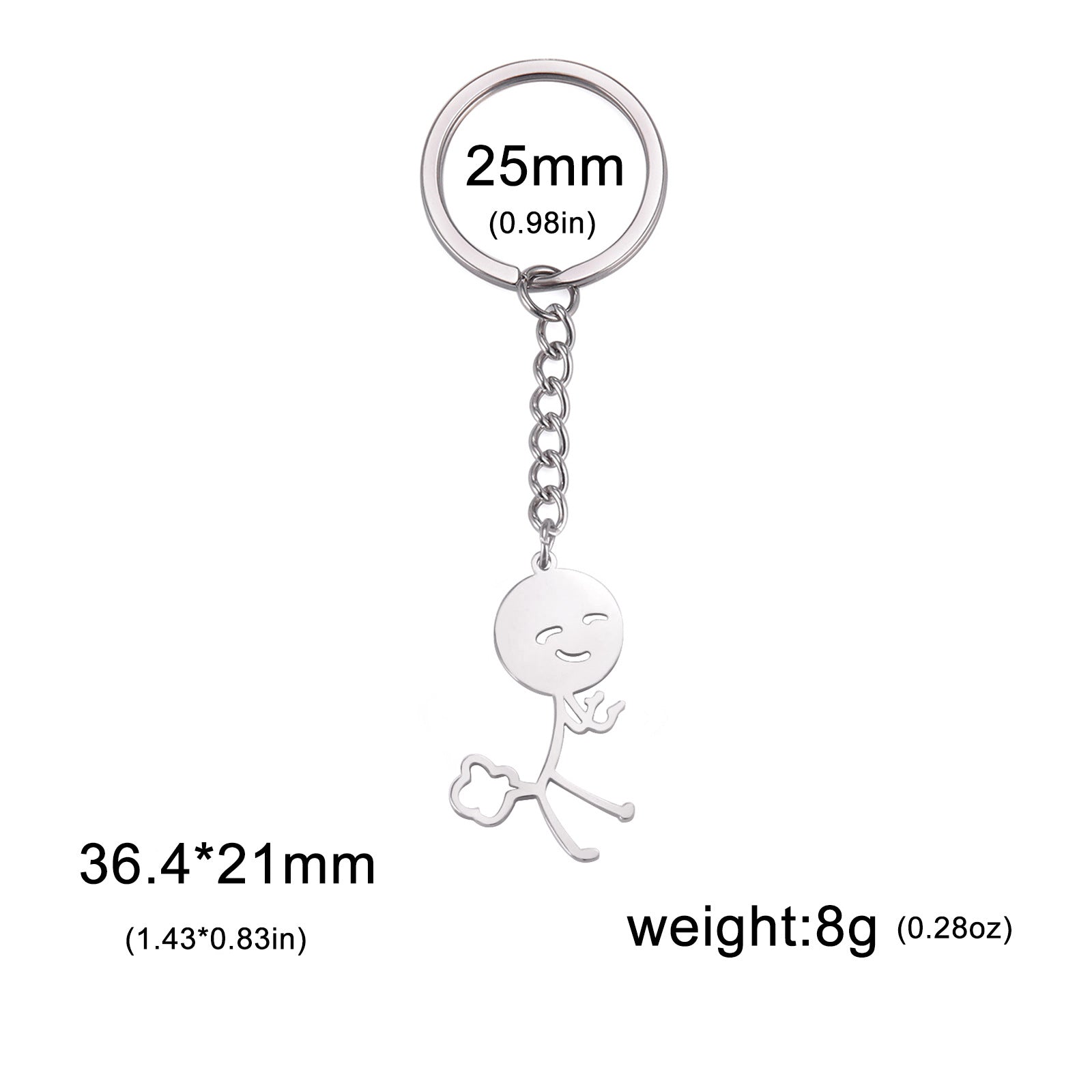 Wholesale Cartoon Fun Farting Children Stainless Steel Keychain ACC-KC-QiJu001