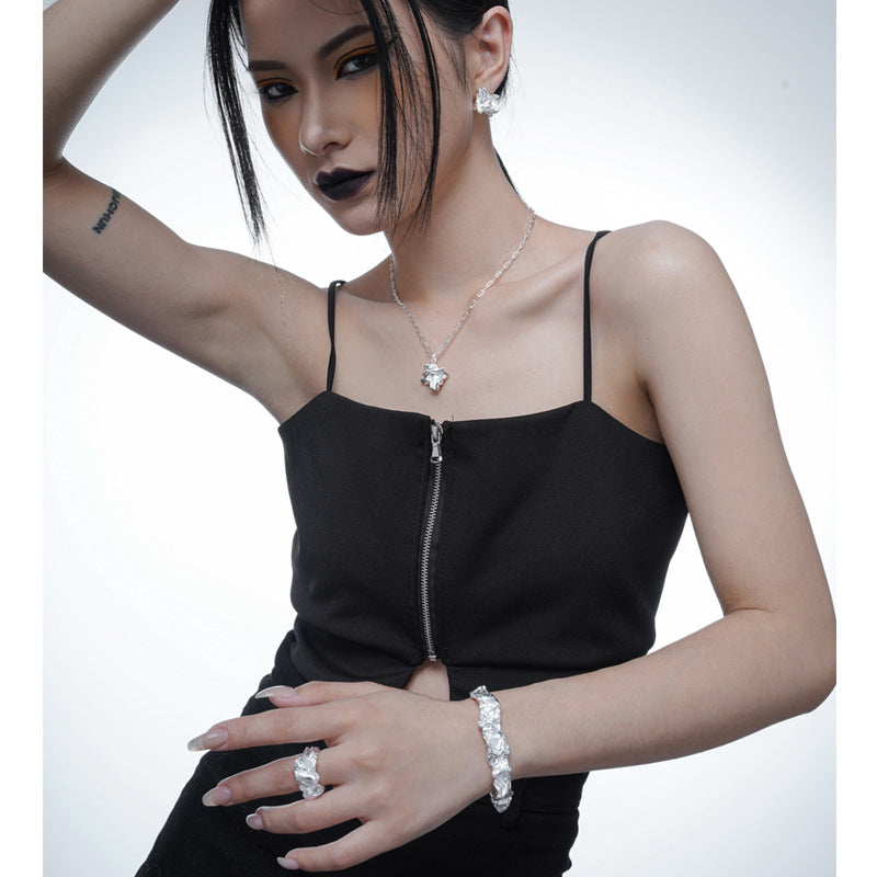 Wholesale  Pleated Texture Ring 925 Sterling Silver Open Ring