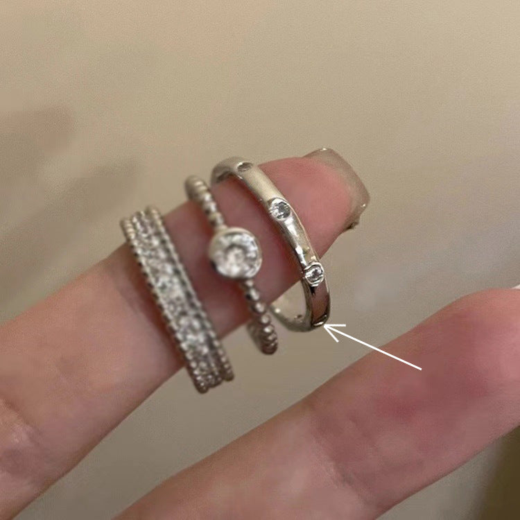 Wholesale Trendy Open Ring Featuring Zircon and Copper Electroplating,  Ideal for Boutique Resale