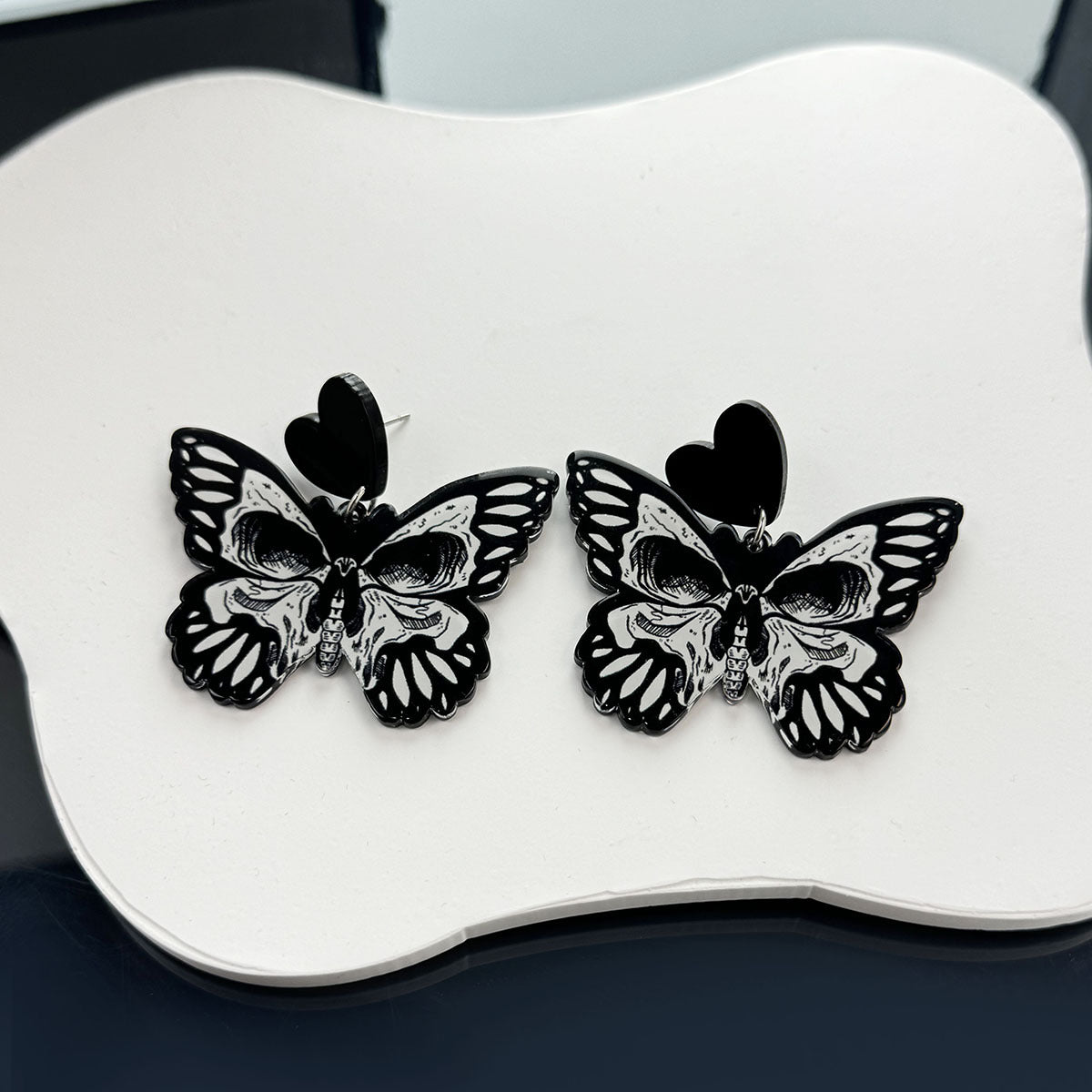 Wholesale  Butterfly Skull Dagger Acrylic Earrings