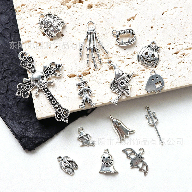 Wholesale Zinc Alloy  Pendant Necklace Set,  Dark Series DIY Jewelry Components for Keychains and Fashion Accessories