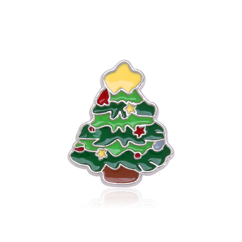 Wholesale Cartoon Cute Christmas Alloy Oil Drop Brooch ACC-BCH-BinLi001