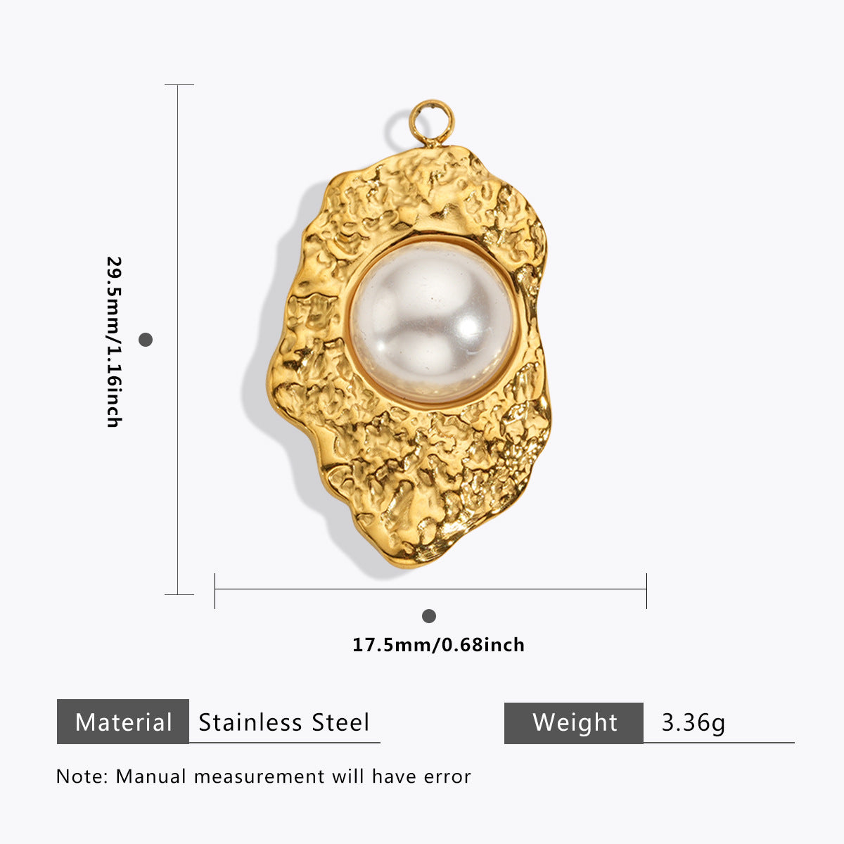 Wholesale 5pcs Stainless Steel  Pearl Pendant Oil Drop Pendant Bell Flower Pendant