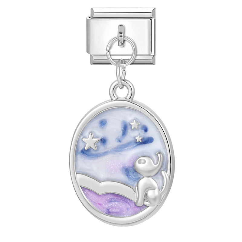 Wholesale Italian Charm Bracelet 9mm DIY Splicing Creative Pendant Stainless Steel Composable Bracelet