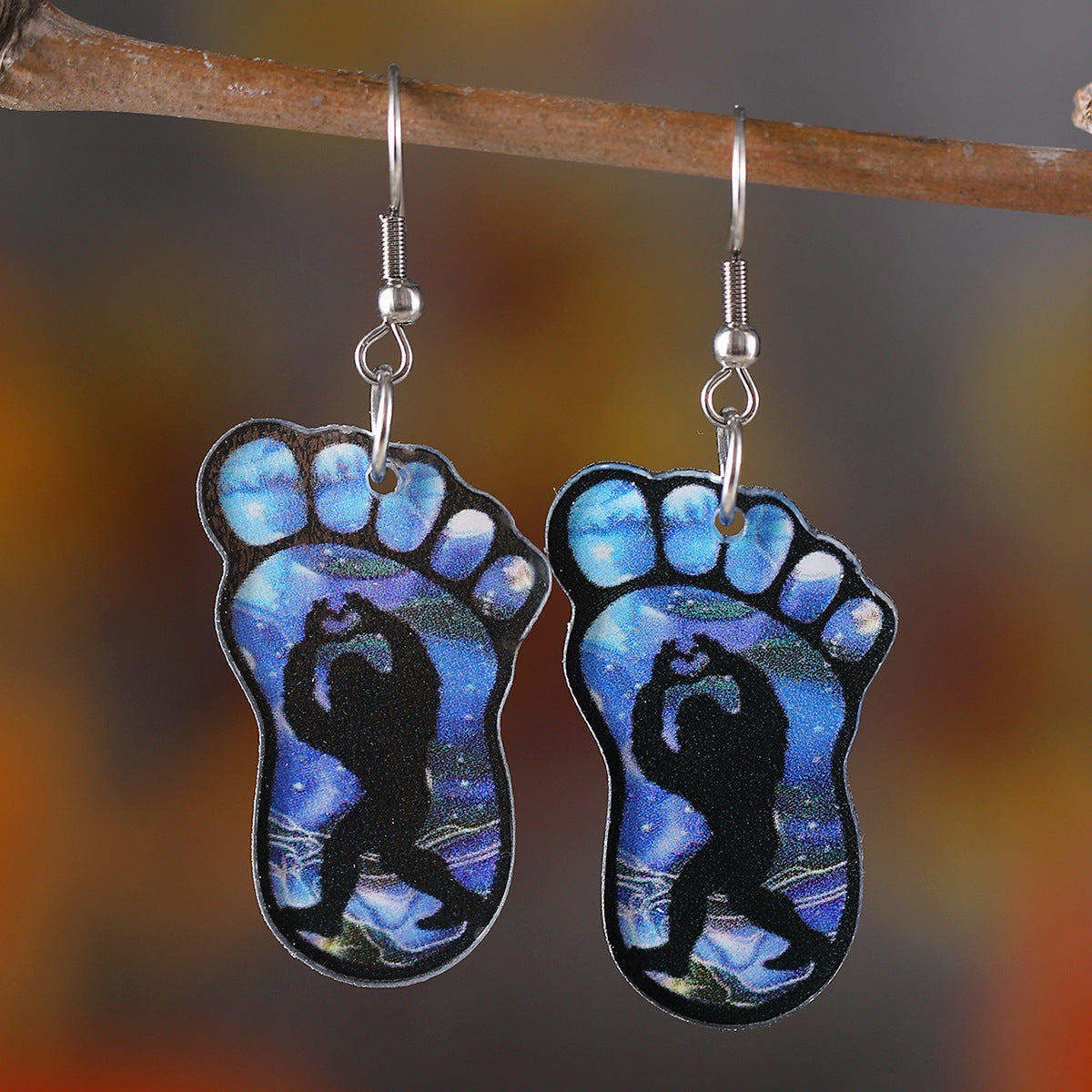 Wholesale Acrylic ape-man walking pendant earrings