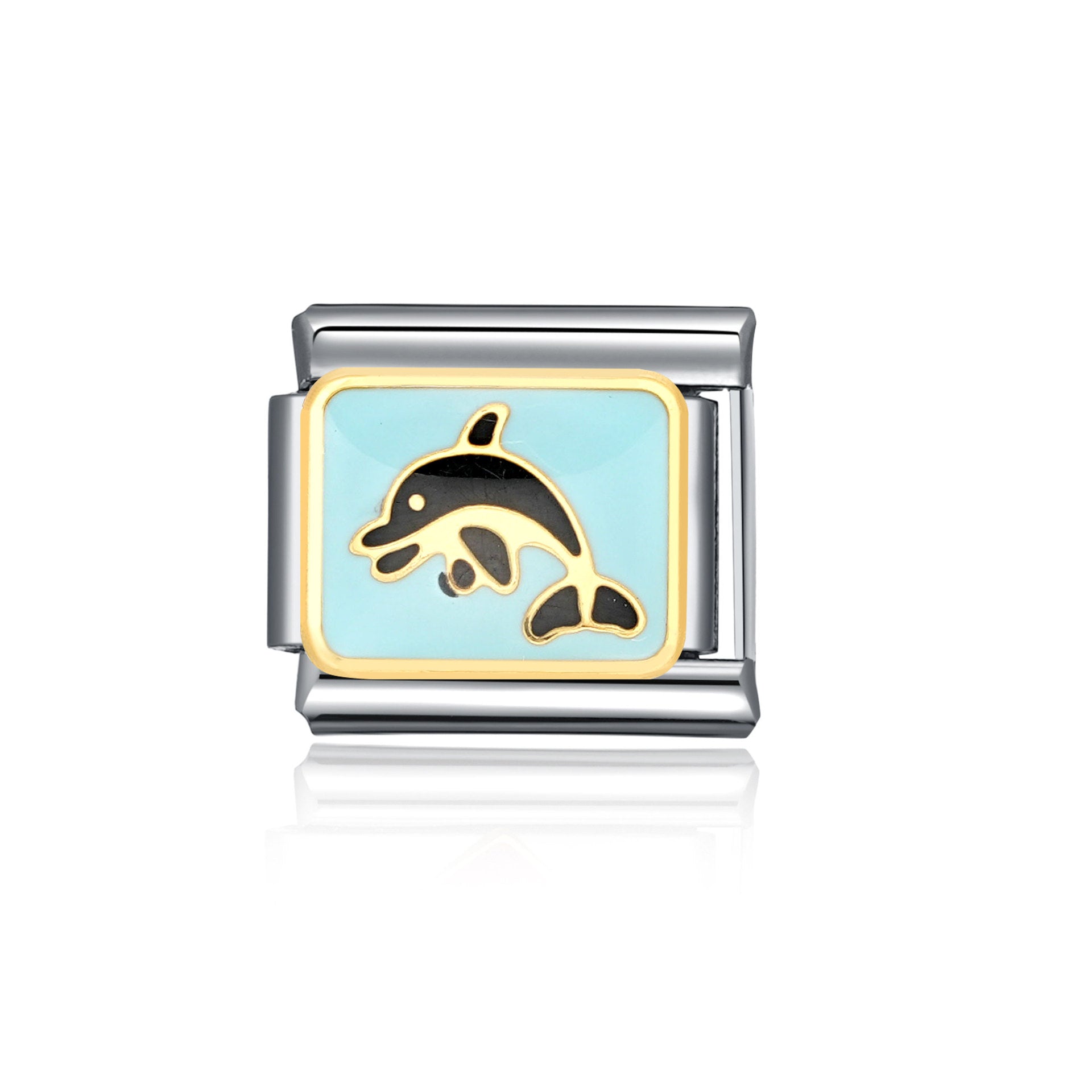 Bracelet de charme italien en gros de 9 mm d'animal d'épissage et de planable en acier inoxydable