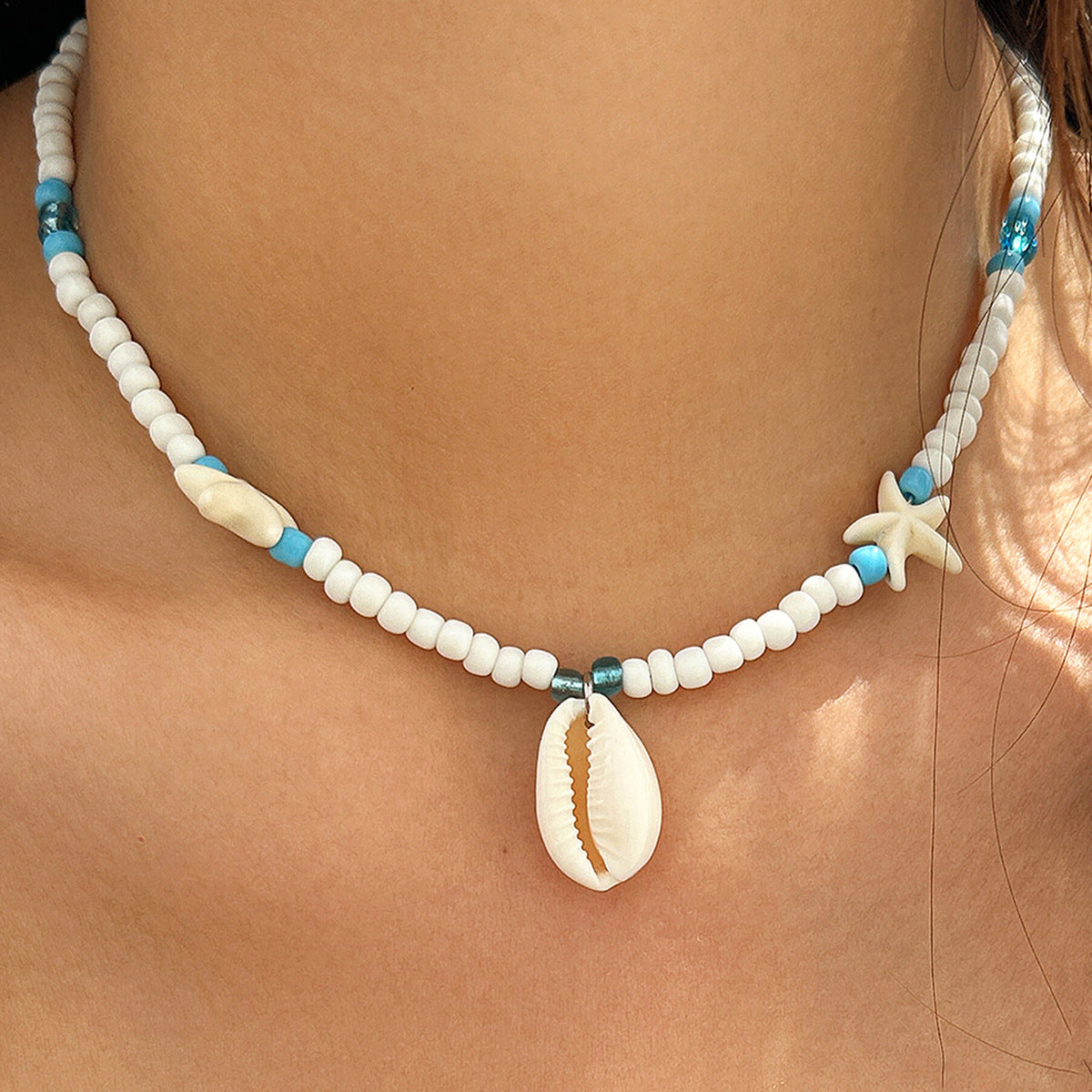 Wholesale Beach Vacation Rice Beaded Necklace