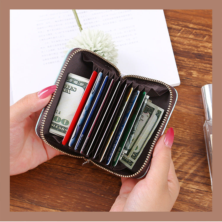 Wholesale Stylish Retro Checkered Accordion Card Wallet With Large Capacity PVC Material Daily Use Resale Item