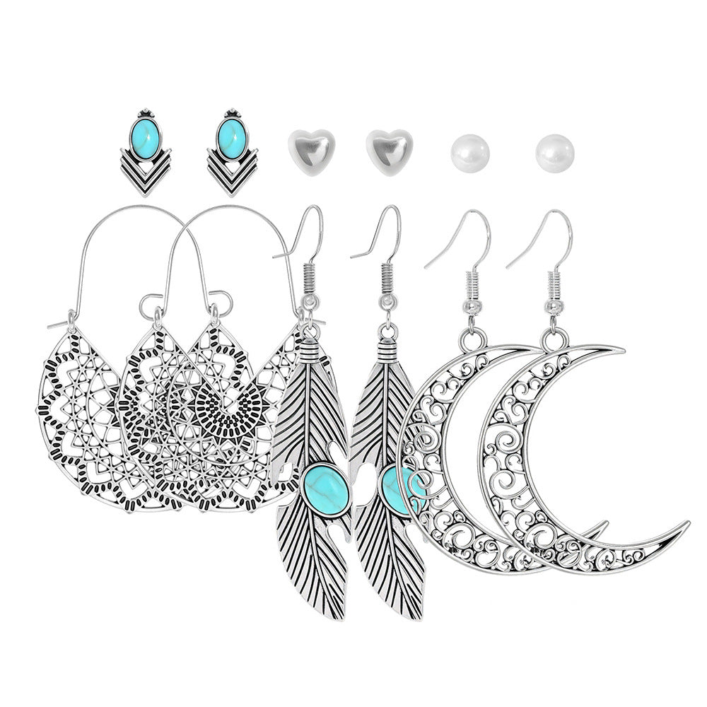 Wholesale Zinc Alloy Bohemian Ethnic Earring Set - Trendy Fashion Accessory