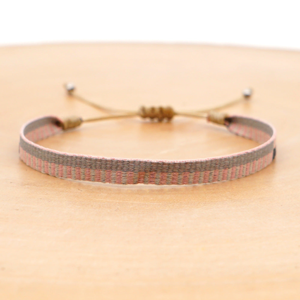 Wholesale Ethnic Style Webbing Lucky Stacking Bracelets Miyuki ACC-BT-Qiqi020